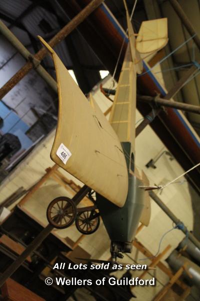 1912 WATKINS MONOPLANE. EX RADIO CONTROLLED MODEL. HEIGHT 500MM (19.5IN) WIDTH X 1820MM (71.5IN) - Image 2 of 6