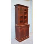 *PINE GLAZED CUPBOARD