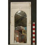 *LARGE VICTORIAN PINE MIRRORED DOOR. HEIGHT 2107MM (83IN) X WIDTH 1025MM (40.25IN) X DEPTH 31MM (1.