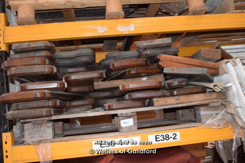 *TWO PALLETS OF PEW ENDS AND ASSOCIATED LEGS