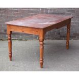 *PINE TABLE. HEIGHT 745MM (29.25IN) X WIDTH 1370MM (54IN) X DEPTH 830MM (32.5IN) [0]