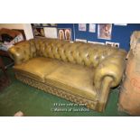 *LIGHT GREEN CHESTERFIELD SOFA