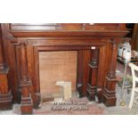 *LARGE OAK FIRE SURROUND WITH IONIC COLUMNS