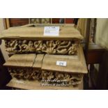 *FOUR CARVED PINE CAPITALS