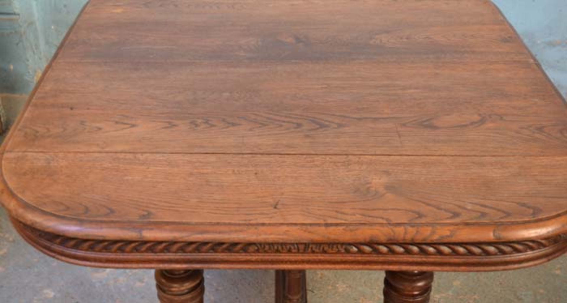 *OAK HENRI II STYLE TABLE. CIRCA 1900 - Image 2 of 4