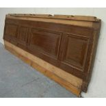 *ONE SECTION OF ANTIQUE FIELDED MAHOGANY PANELLING, CIRCA 1900. HEIGHT 715MM (28IN) X WIDTH