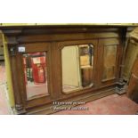 *LARGE OAK TRIPLE MIRROR