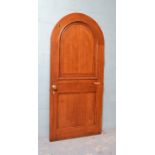 *A HANDSOME, RECLAIMED, OAK ARCHED DOOR. 985MM ( 38.75" ) WIDE X 2110MM ( 83" ) HIGH X 40MM ( 1.5" )