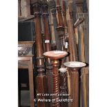 *COLLECTION OF LARGE TURNED COLUMNS AND BED POSTS ETC.