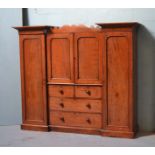 VICTORIAN MAHOGANY GENTLEMAN'S ANTIQUE COMPACTUM WARDROBE. 2090MM ( 82" ) HIGH X 2440MM ( 96" )