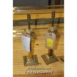 *PAIR OF EDWARDIAN BRASS LAMPS [0]