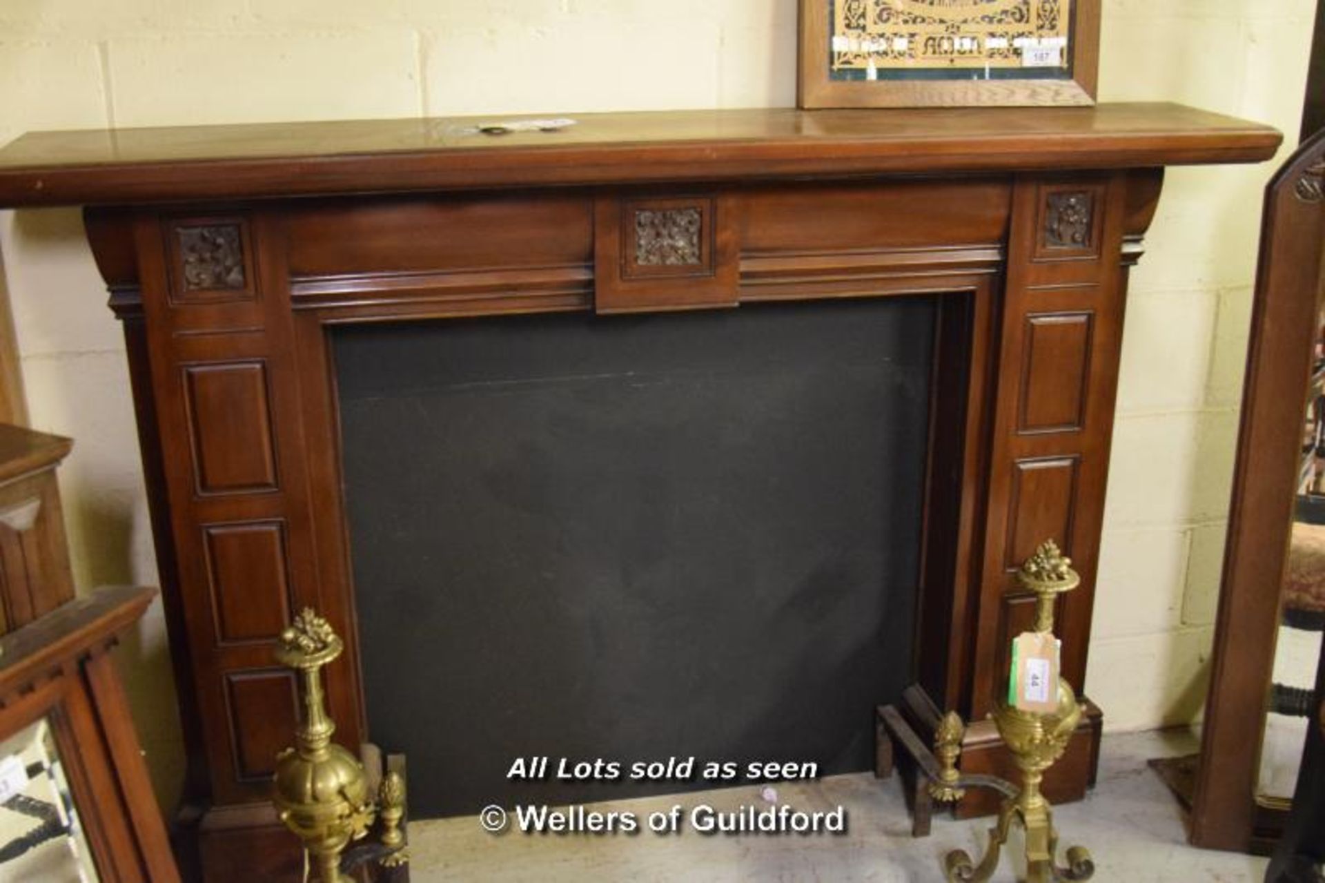 *VICTORIAN MAHOGANY FIRE SURROUND