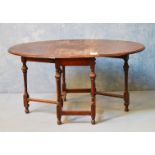 *OAK GATELEG TABLE. HEIGHT 740MM (29.25IN) X WIDTH 1470MM (57.25IN). OPEN DEPTH 1045MM (41.25IN) [