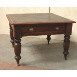 *VICTORIAN MAHOGANY AND BEECH LIBRARY TABLE, CIRCA 1890. HEIGHT 750MM (29.5IN) X WIDTH 1115MM (44IN)