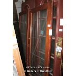 *PAIR OF MAHOGANY SWING DOORS