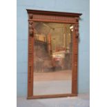 *LARGE HENRI II STYLE FRENCH OAK MIRROR