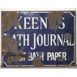 *ORIGINAL ENAMEL SIGN 'BATH JOURNAL'. HEIGHT 460MM (18IN) X WIDTH 610MM (24IN) [0]