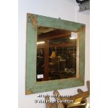 *MIRROR MADE FROM RECLAIMED WOOD WITH ORIGINAL PAINT FINISH. 1100MM ( 43.25" ) HIGH X 600MM ( 23.