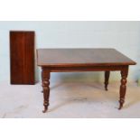 *VICTORIAN WIND OUT ANTIQUE TABLE. 750MM (29.5" ) HIGH X 980MM ( 38.5" ) DEEP X 1340MM ( 52.75" )