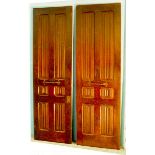 *PAIR OF VICTORIAN OAK DOORS, LINENFOLD FRONT, PANELLED BACK