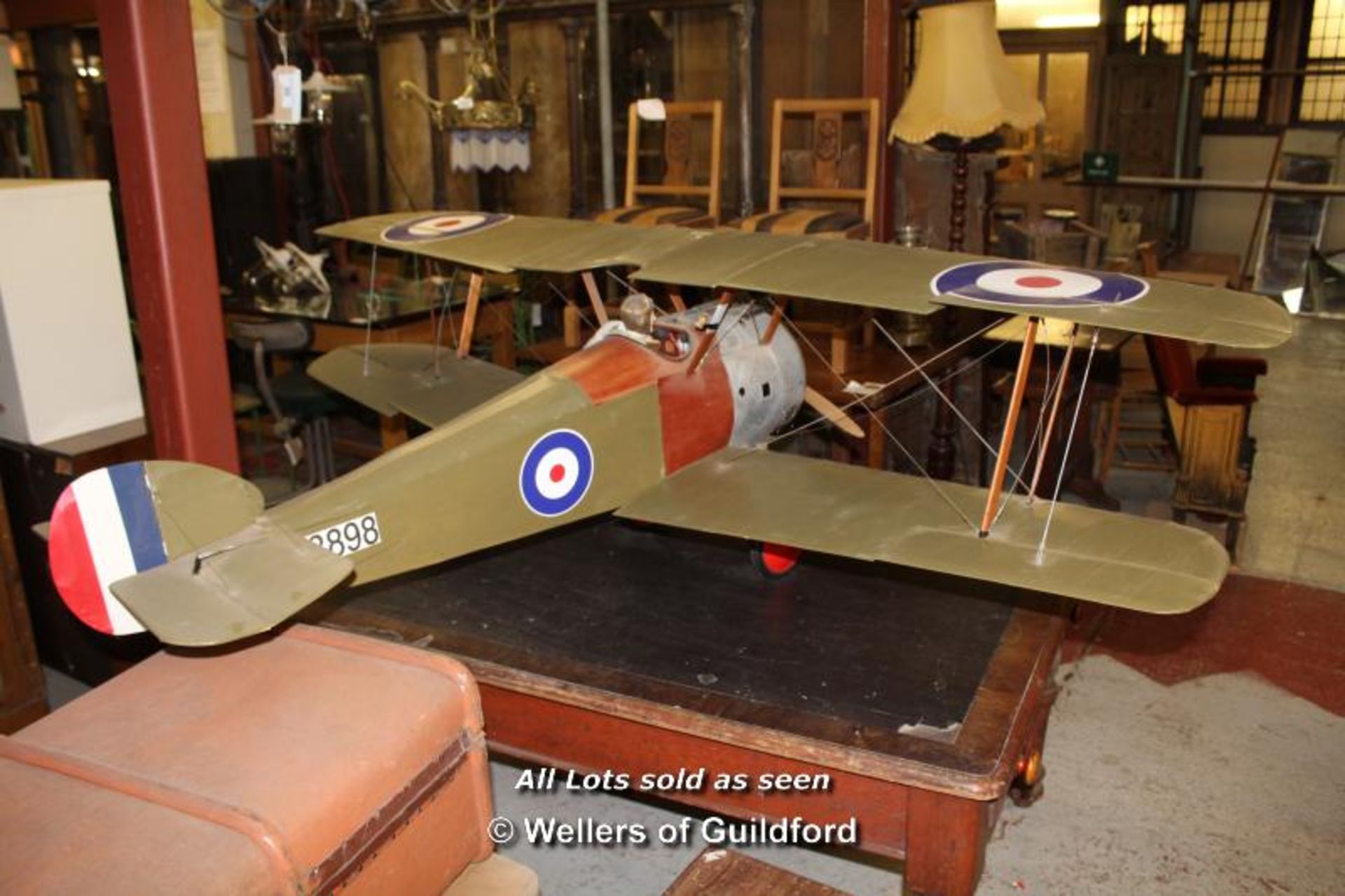 SOPWITH CAMEL, FLYING MODEL. 2135MM ( 84" ) WIDE X 1400MM ( 55" ) DEEP X 660MM ( 26" ) HIGH. [0] - Image 10 of 13