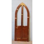 *PART GLAZED GOTHIC PINE DOOR. 2480MM ( 97.75" ) HIGH X 895MM ( 39.25" ) WIDE X 48MM ( 1.75" )