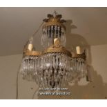 *BASKET GLASS CHANDELIER