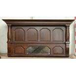 *OAK OVERMANTLE BY WARING AND GILLOW, MANCHESTER. EARLY 1900S. HEIGHT 845MM (33.25IN) X WIDTH 1675MM