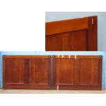 *TWO ANTIQUE MAHOGANY DADO PANELS RECLAIMED FROM A VICTORIAN DISPLAY CABINET FROM THE VICTORIA &