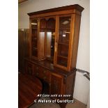 *OAK GLAZED CUPBOARD UNIT- [0]