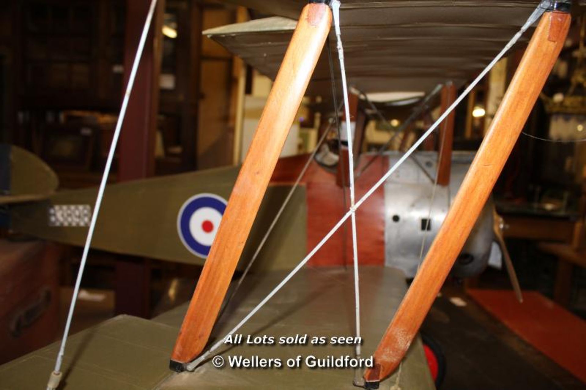SOPWITH CAMEL, FLYING MODEL. 2135MM ( 84" ) WIDE X 1400MM ( 55" ) DEEP X 660MM ( 26" ) HIGH. [0] - Image 12 of 13