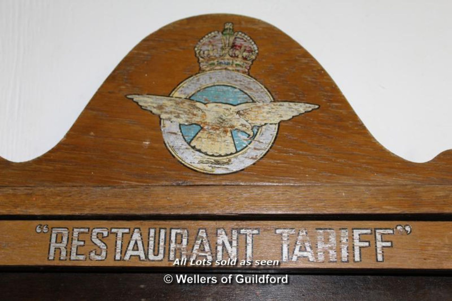 *OFFICERS MESS TARIFF BOARD - Image 2 of 2