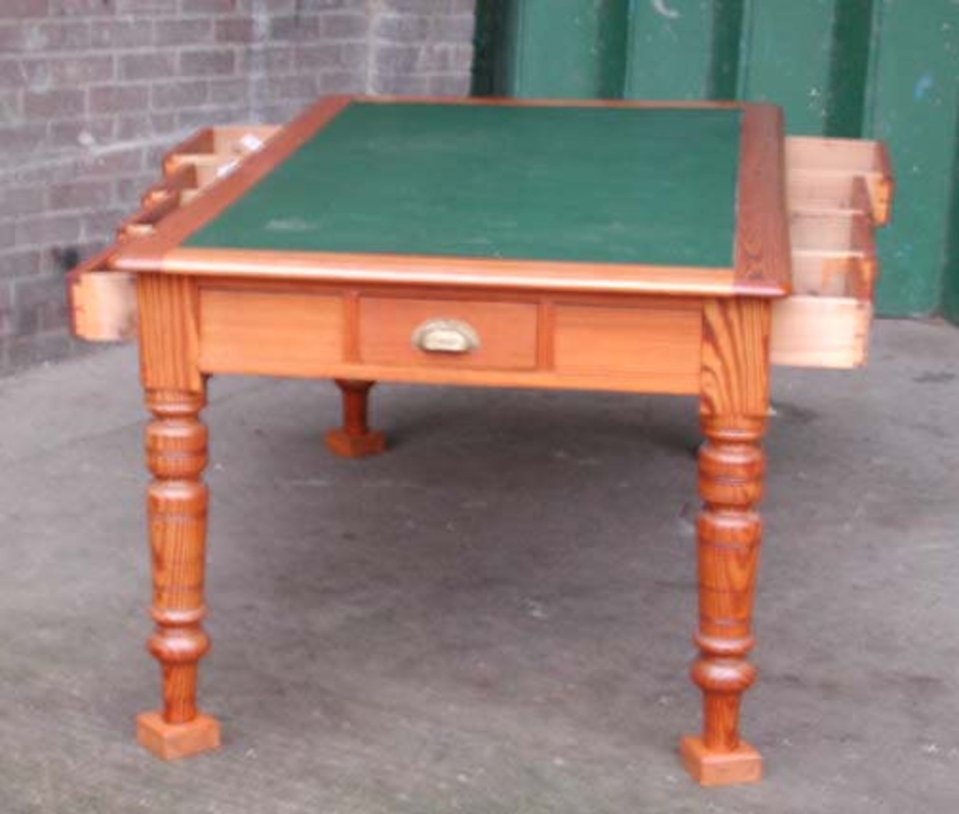 *PITCH PINE EDWARDIAN LIBRARY TABLE. HEIGHT 775MM (30.5IN) X WIDTH 1830MM (72IN) X DEPTH 990MM ( - Image 7 of 7