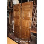 *PAIR OF OAK FIELDED PANELLED DOORS