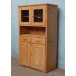 *PINE EUROPEAN DRESSER. 1810MM ( 71.25" ) HIGH X 1050MM ( 41.5" ) WIDE X 495MM ( 19.5" ) DEEP [0]