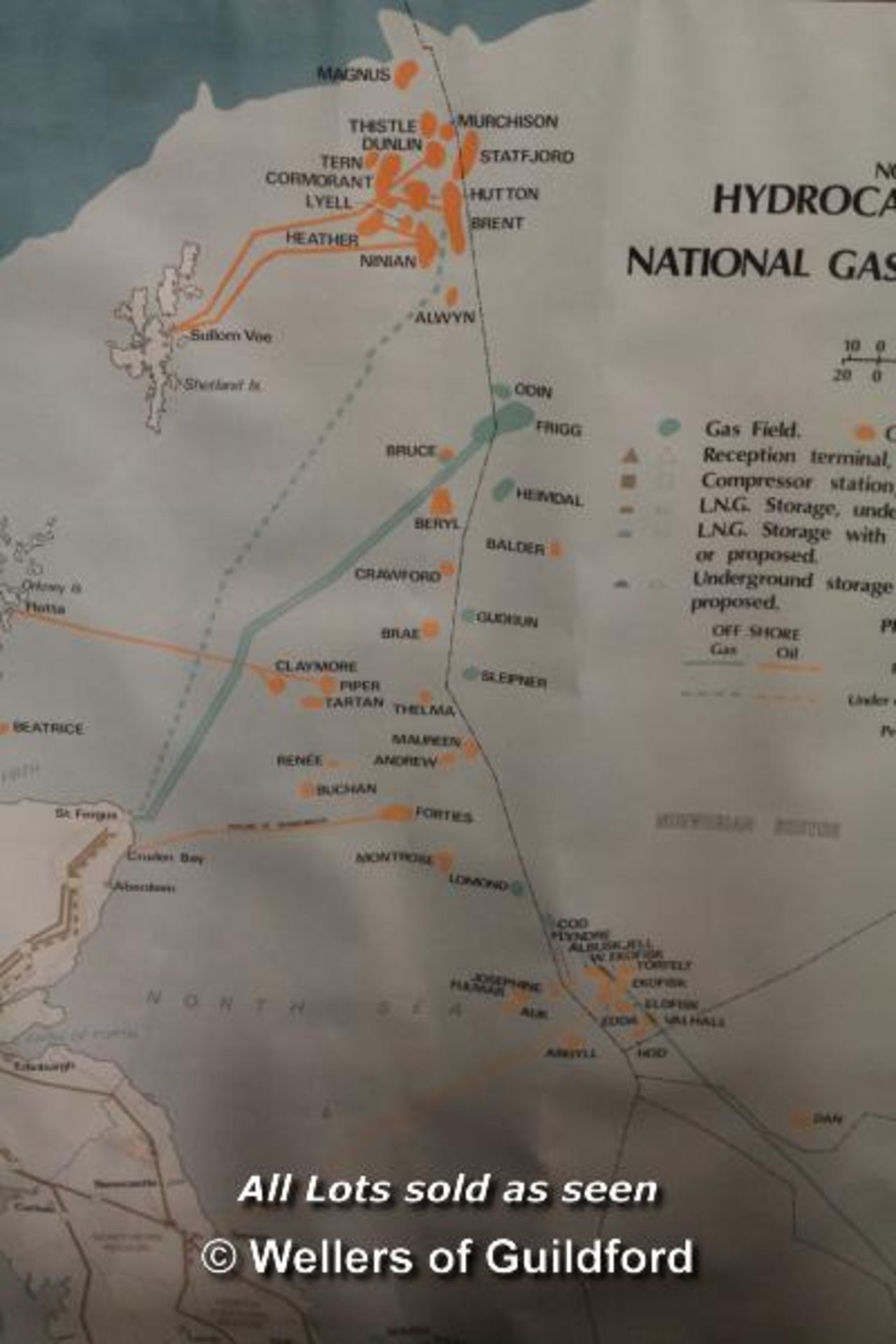 *LARGE FRAMED MAP OF THE HYDROCARBON EXPLORATION AND NATIONAL GAS TRANSMISSION SYSTEM OF NORTH - Bild 3 aus 3