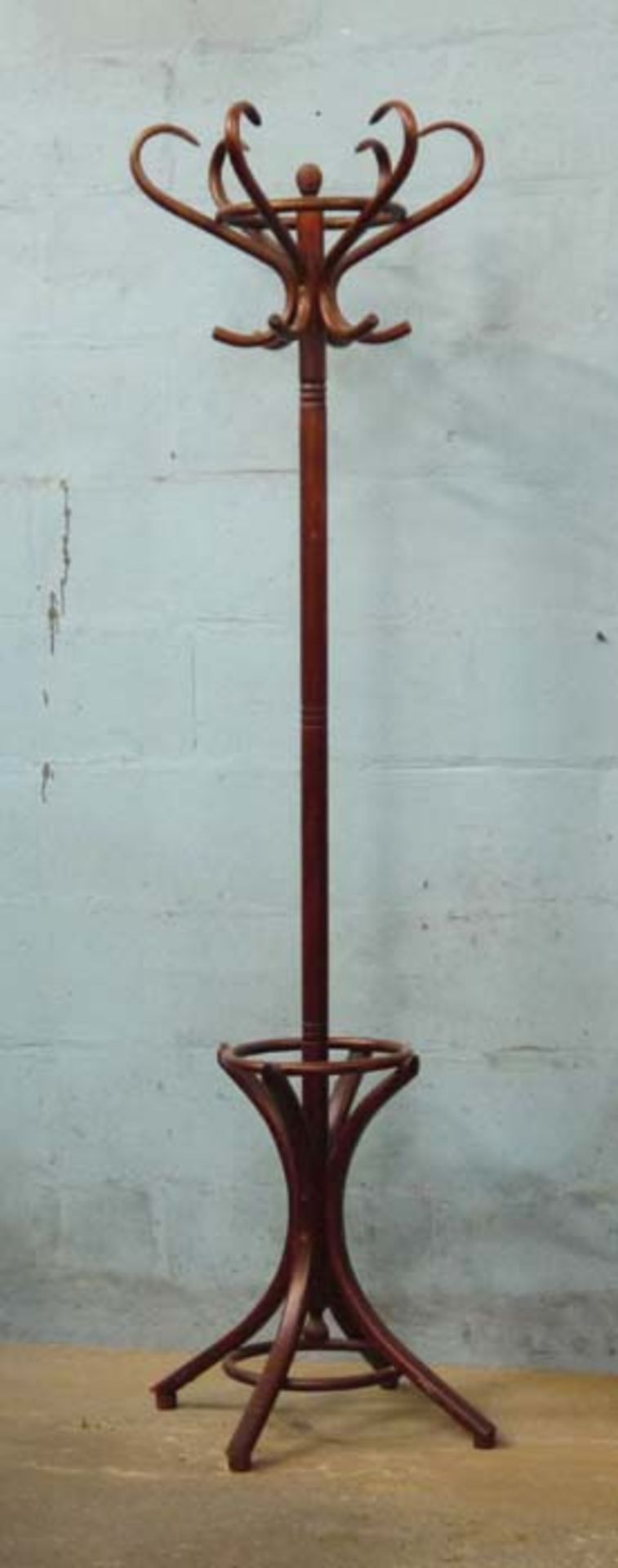 *BENTWOOD COAT STAND. 1960MM ( 77" ) HIGH X 600MM ( 24" ) DIAMETER [0]