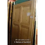 *PAIR OF STRIPPED PINE DOORS