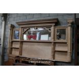 *LARGE STRIPPED PINE BAR BACK