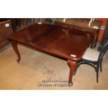 *VICTORIAN MAHOGANY EXTENDING TABLE WITH CABRIOLE LEGS
