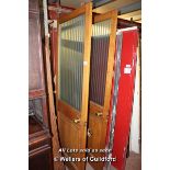 *TWO OAK HALF GLAZED DOORS