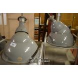 *PAIR OF LARGE INDUSTRIAL LIGHT FITTINGS