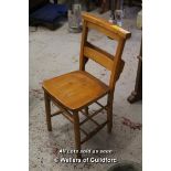 *SET OF SIX SIMPLE CHURCH CHAIRS