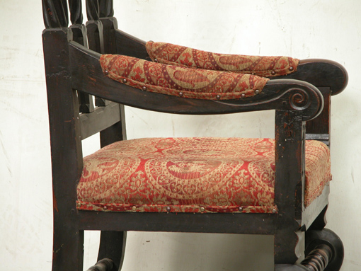 *LARGE CARVED OAK VICTORIAN CHAIR CIRCA 1890. HEIGHT 1370MM (54IN) X WIDTH 630MM (24.75IN) X DEPTH - Image 3 of 6