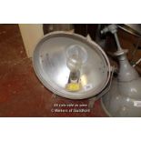 *PAIR OF LARGE FLOOD LIGHTS. 700MM ( 27.5" ) HIGH X 500MM ( 19.75" ) DIAMETER X 360MM ( 14.25" )