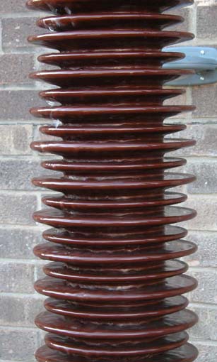 *CERAMIC ELECTRICITY INSULATOR, SET UP AS A WATER FEATURE, LATE 1900S. HEIGHT 1240MM (48IN) X - Image 4 of 6