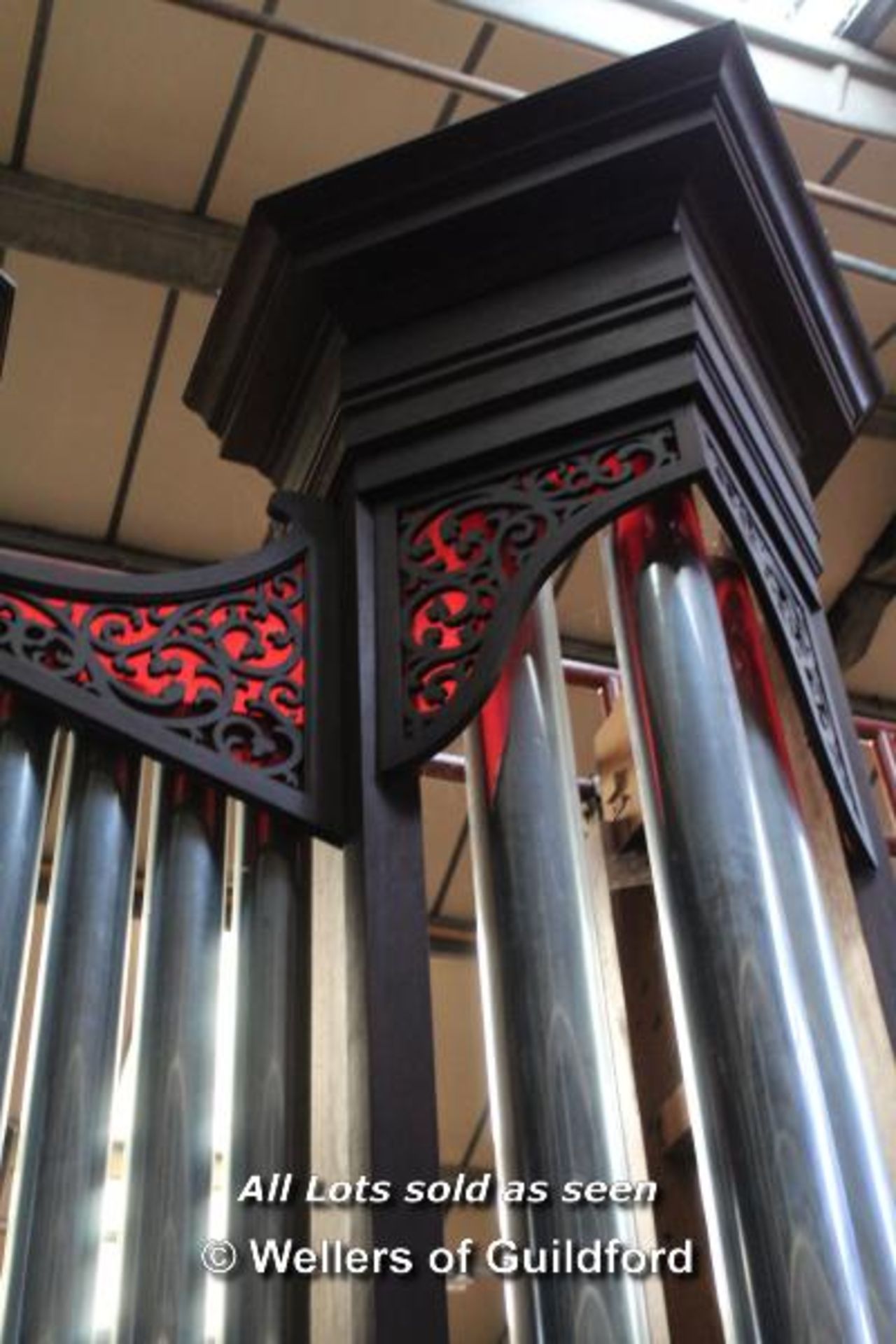 *ORGAN CASE AND PIPES. HEIGHT 2.51M (8.2FT) X WIDTH 3.4M (11.1FT) X DEPTH 1050MM (41.25IN) [0] - Image 8 of 12
