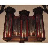 *ORGAN CASE AND PIPES. HEIGHT 2.51M (8.2FT) X WIDTH 3.4M (11.1FT) X DEPTH 1050MM (41.25IN) [0]