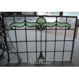 *A LEADED LIGHT GLASS PANEL