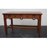 *OAK GOTHIC TABLE, CIRCA 1853. HEIGHT 750MM (29.75IN) X WIDTH 1235MM (48.75IN) X DEPTH 691MM (27.